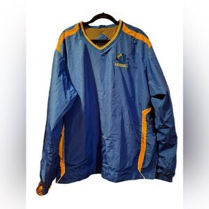 Men’s Baseball Holloway Blue & Gold Windbreaker SZ XXL Olentangy Braves Retro